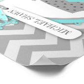 Baby Boy Stropdas Chevron Print Baby shower Banner (Hoek)