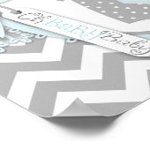 Baby Boy Stropdas Chevron Print Baby shower Banner (Hoek)