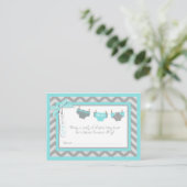 Baby Boy Stropdas Luier Raffle Ticket Informatiekaartje (Staand voorkant)