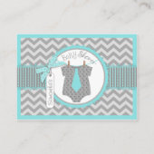 Baby Boy Stropdas Luier Raffle Ticket Informatiekaartje (Achterkant)
