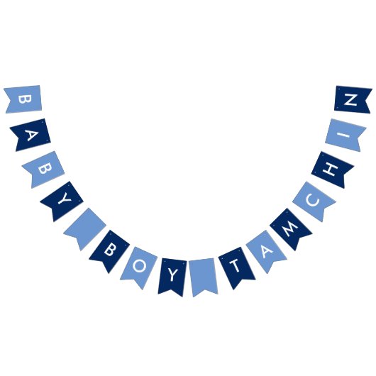 Baby Boy Tamchin Navy, Blue and White Banner (Alle)