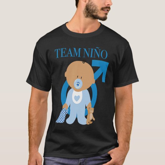 Baby Boy Team Niño Gender Reveal T-shirt (Voorkant)
