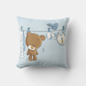 Baby Boy Teddy Bear Baby Kussen (Voorkant)