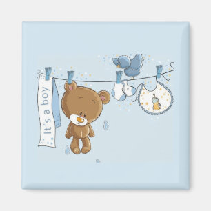 Baby Boy Teddy Bear Baby Magneet