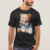 Baby Boy Teddy Bear Baby Shower Gender Reveal T-shirt (Voorkant)