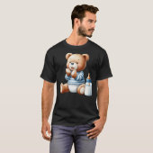 Baby Boy Teddy Bear Baby Shower Gender Reveal T-shirt (Voorkant volledig)