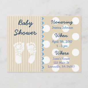 Baby Boy Teddy Bear Baby shower Invitation Uitnodiging Briefkaart