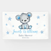 Baby Boy Teddy Bear Banner Sign Backdrop (Horizontaal)