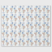 Baby Boy Teddy Bear Cadeaupapier (Vlak)