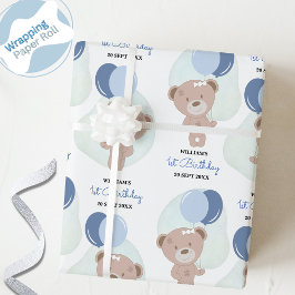 Baby Boy Teddy Bear Cadeaupapier
