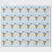 Baby Boy Teddy Bear Cadeaupapier (Vlak)
