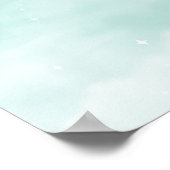 Baby Boy Teddy Bear in een zak gewikkeld Poster (Hoek)