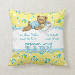 Baby Boy Teddy Bear Kussen