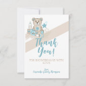 Baby Boy Teddy-beer Dank je wel Bedankkaart (Voorkant)