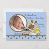 Baby Boy Toys Foto geboorteaankondiging Aankondiging (Voorkant)