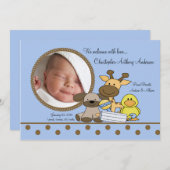 Baby Boy Toys Foto geboorteaankondiging Aankondiging (Voorkant / Achterkant)