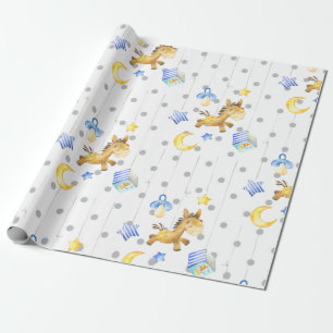 Baby Boy Toys Pattern Baby shower Gift Nursery Cadeaupapier