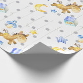 Baby Boy Toys Pattern Baby shower Gift Nursery Cadeaupapier (Hoek)