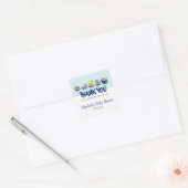 Baby Boy Train Theme Baby shower Dank u Sticker (Envelop)