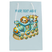 Baby boy trein aanpasbaar medium cadeauzakje (Voorkant)