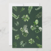 Baby Boy Tropical Oerwoud Safari Animals Shower Kaart (Achterkant)