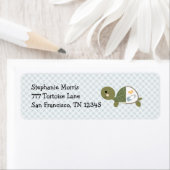 Baby Boy Turtle Retouradres Labels Custom (Insitu)