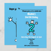 Baby Boy Tweede verjaardagsfeestje Kaart (Voorkant / Achterkant)
