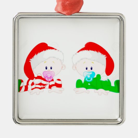 ***BABY BOY TWIN** CHRISTMAS ORNAMENT (Voorkant)