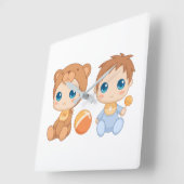 Baby Boy Twins Beer Jumpsuit Vierkante Klok (Hoek)