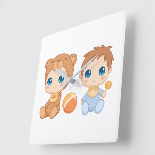 Baby Boy Twins Beer Jumpsuit Vierkante Klok (Hoek)