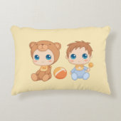 Baby Boy Twins Beer Jumpsuit Yellow Accent Kussen (Voorkant)