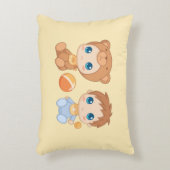 Baby Boy Twins Beer Jumpsuit Yellow Accent Kussen (Voorkant(Verticaal))