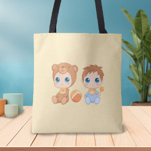 Baby Boy Twins Beer Jumpsuit Yellow Tote Bag
