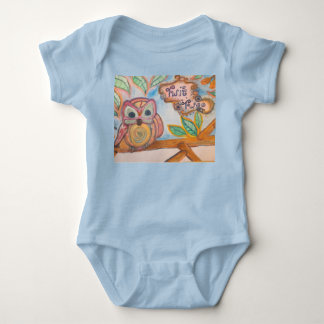 Baby Boy Twit Two Owl Bodysuit