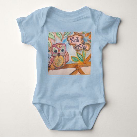 Baby Boy Twit Twoo Uil Bodypak Romper (Voorkant)