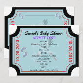 Baby Boy Uitnodiging toeliet Één Gepersonaliseerd (Voorkant / Achterkant)