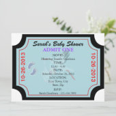 Baby Boy Uitnodiging toeliet Één Gepersonaliseerd (Staand voorkant)