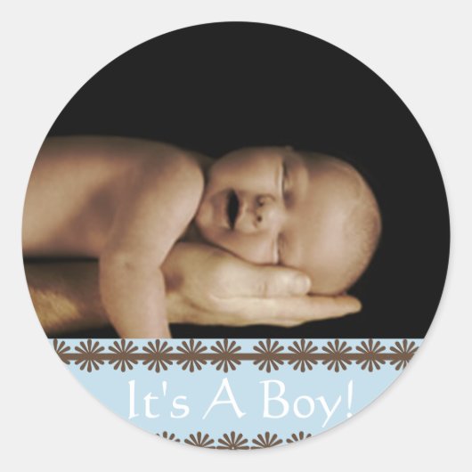 Baby Boy Uw Foto Stickers (Voorkant)