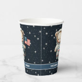 Baby Boy Verjaardag Papieren Cups Teddy Bear Astro Papieren Bekers (Rechts)