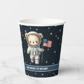 Baby Boy Verjaardag Papieren Cups Teddy Bear Astro Papieren Bekers (Voorkant)