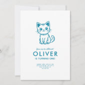 Baby Boy verjaardagsfeestje met aangepaste kleuren Kaart (Voorkant)