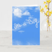 Baby Boy Vliegtuig Contrail Kaart (Gele Bloem)