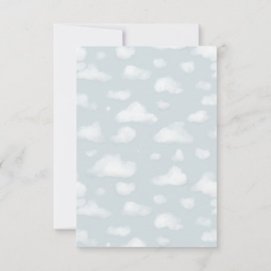 Baby Boy Vliegtuig Reizen Baby shower Bedankkaart (Achterkant)