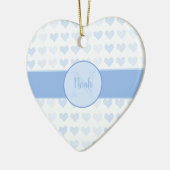 Baby Boy Voornaam Blauw Monogram Hartkerst Keramisch Ornament (Links)
