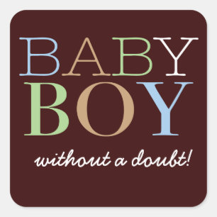 Baby Boy Vote Sticker for Gender Rekalving Party