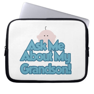 Baby Boy Vraag naar mijn kleinzoon geschenken Laptop Sleeve