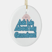 Baby Boy vraagt naar mijn kleinzoon cadeaus Keramisch Ornament (Rechts)