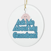 Baby Boy vraagt naar mijn kleinzoon cadeaus Keramisch Ornament (Links)