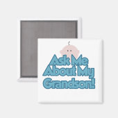 Baby Boy vraagt naar mijn kleinzoon overhemden en  Magneet (Voorkant / Achterkant)