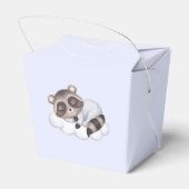 Baby Boy Wasbeer Blauw Baby shower Bedankdoosjes (Achterkant)